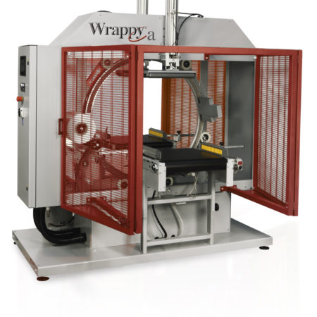 WRAPPY A Envolvedora Orbital Horizontal Automática Maquina automática de anillo giratorio para envolver en espiral con film extensible.